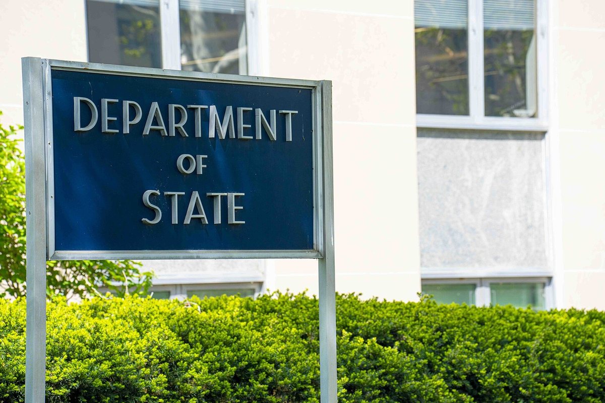 Department of State sign at the Harry S. Truman Building, Washington, D.C.